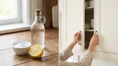 重曹を使ってキッチンキャビネットの油汚れを落とす方法：正しい手順